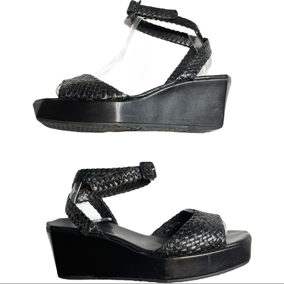 Stephane Kelian Shoes - Stephane Kelian Y2K Leather Woven Platform Sandal